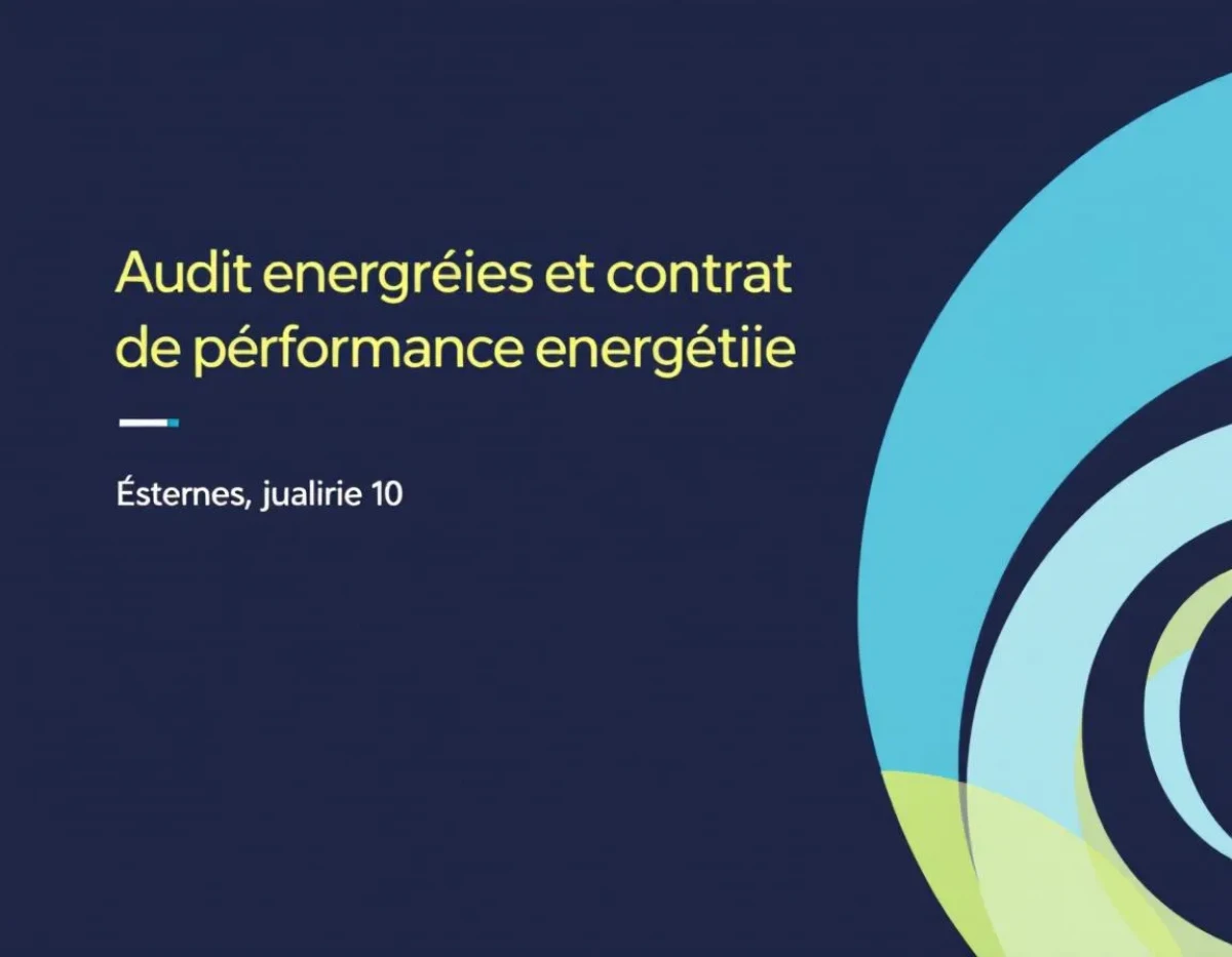 Audit énergétique et contrat de performance énergétique : Enjeux juridiques et stratégiques